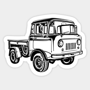 Willys FC170 Sketch Art Sticker